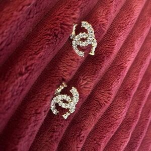 Elegant Gold and Silver Crystal Earrings